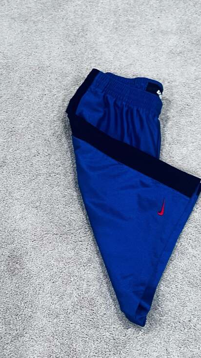 Nike Basketball Shorts Blue Black Red Swoosh Athletic Training Gym Men’s XXL - Picture 7 of 9